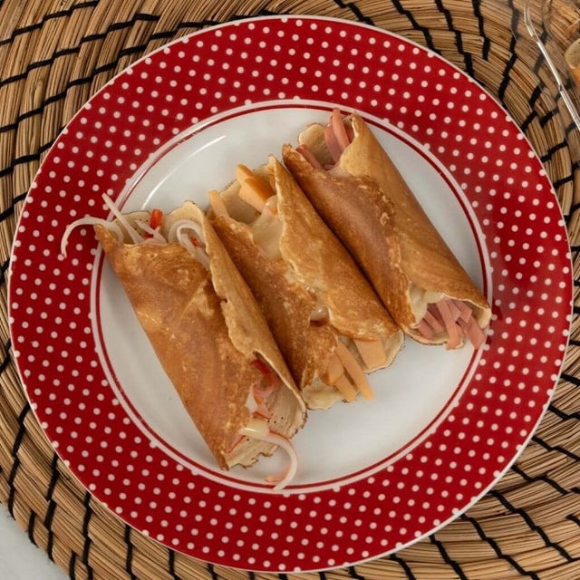 มินิเครปพิซซ่า ไส้ปูอัด ไส้แฮม ไส้กรอก