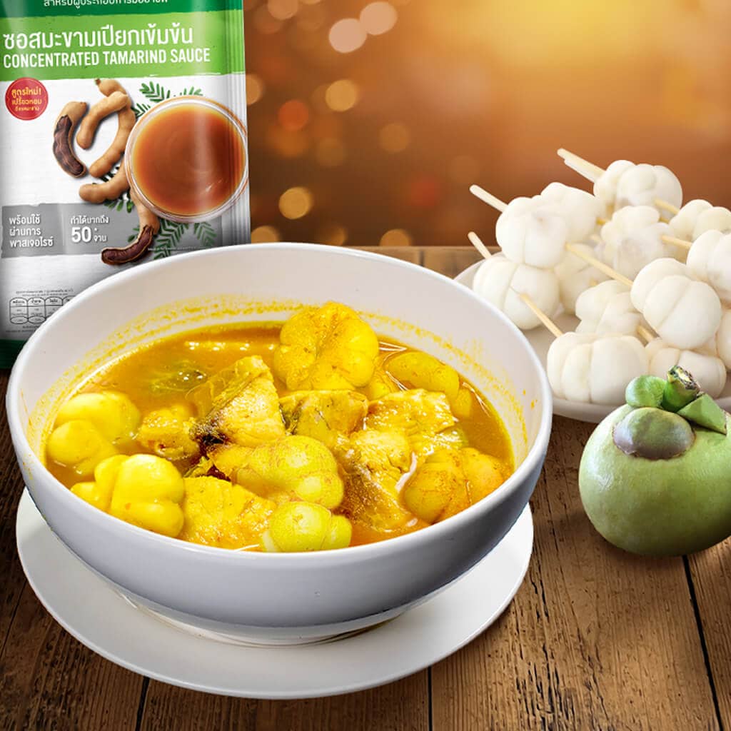 แกงส้มพริกสดปลากะพงมังคุดคัด