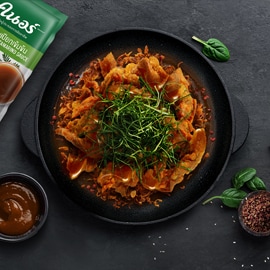 Crispy Chicken Skin with Garlic Herbs and Tamarind Sauce