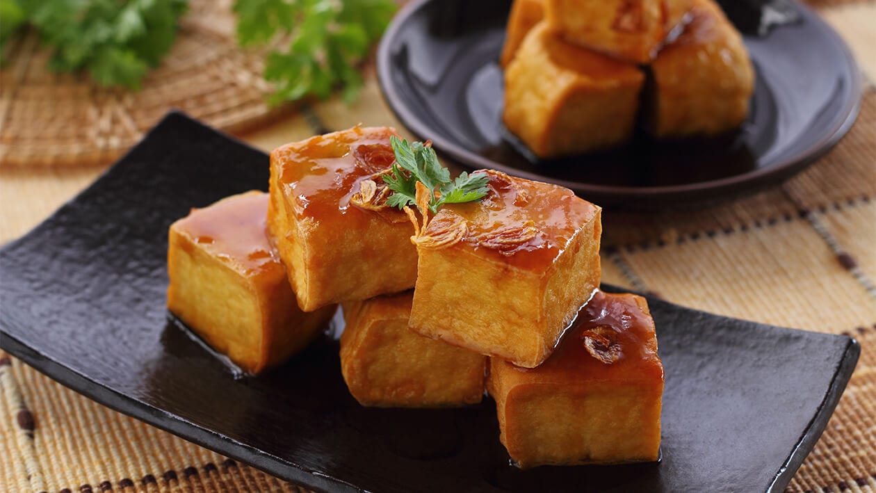 Deep Fried Tofu with Tamarind Sauce – - Recipe