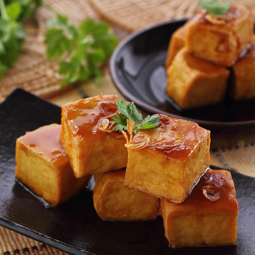 Deep Fried Tofu with Tamarind Sauce