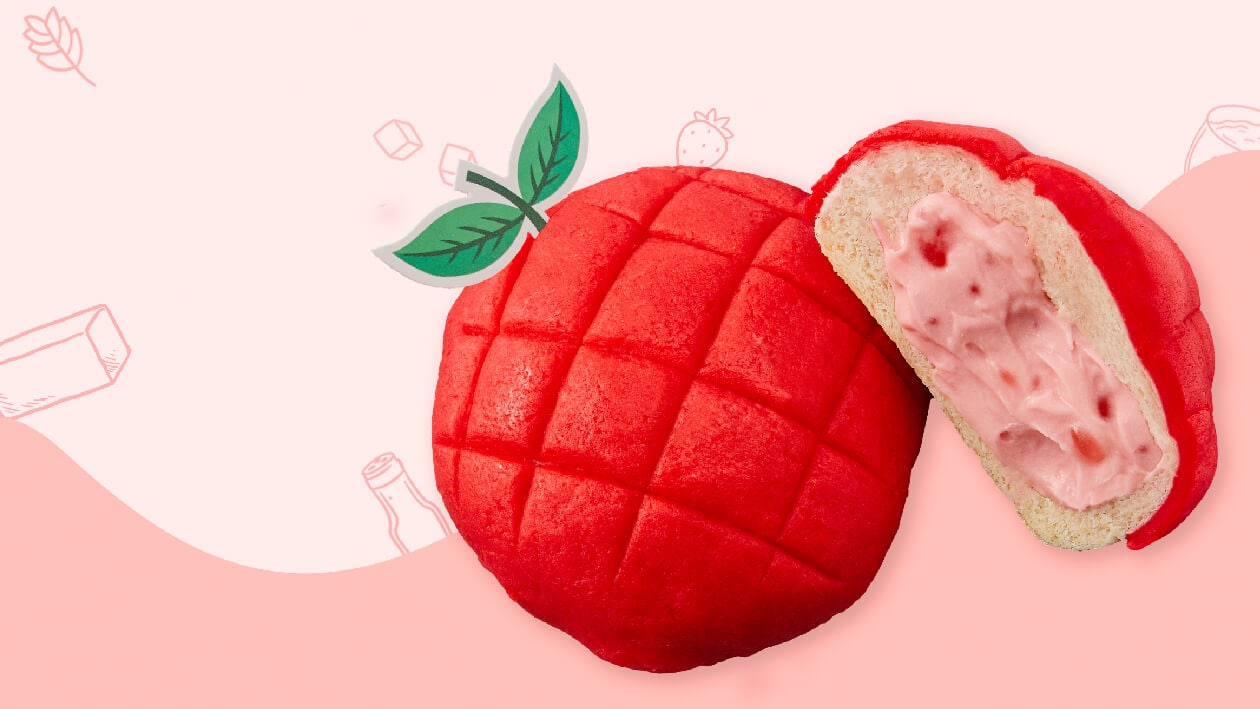 Strawberry Melonpan – - Recipe