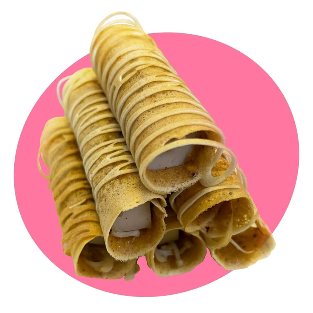 ขนมโตเกียวพิซซ่าไก่ยอเห็ดหมาล่า