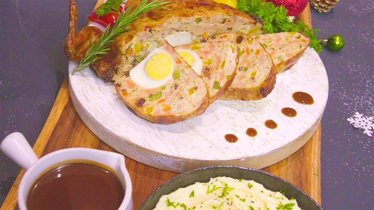 ไก่กาลันตินาซอสแดงและมันฝรั่งบด – สูตรอาหาร