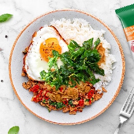 Thai Basil Chicken with Fried Egg