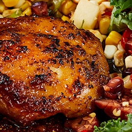 ไก่บ้านขอนแก่นย่างขมิ้น เคียงส้มตำมันม่วน ไก่บ้านขอนแก่นย่างขมิ้น เคียงส้มตำมันม่วน