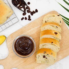 ขนมปังกล้วยหอมลูกเกด ขนมปังกล้วยหอมลูกเกด