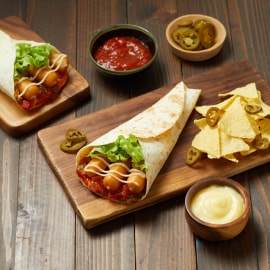 เครปไส้กรอกแป้งตอติญ่า