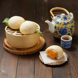 ซาลาเปาไส้ครีมคัสตาร์ดลาวา