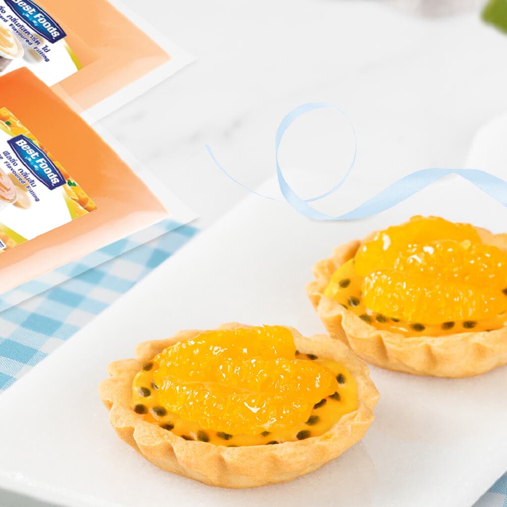 ทาร์ตคัสตาร์ดเสาวรสส้มเขียวหวาน