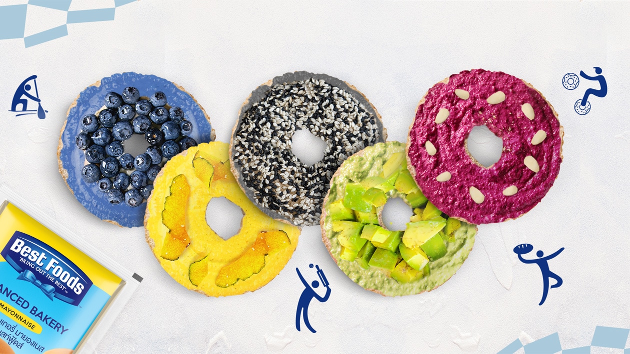 Olympic Ring Bagels – - Recipe