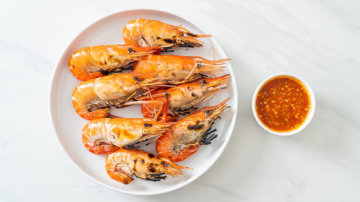 กุ้งเผา น้ำจิ้มซีฟู้ด – สูตรอาหาร