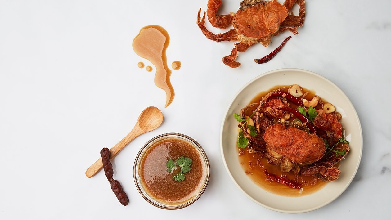 Fried Soft-Shell Crab Topped with Tamarind Sauce – - Recipe