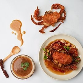 Fried Soft-Shell Crab Topped with Tamarind Sauce Fried Soft-Shell Crab Topped with Tamarind Sauce