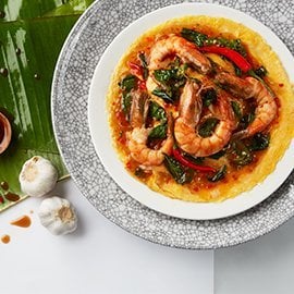 ไข่ข้นกะเพรากุ้ง ไข่ข้นกะเพรากุ้ง