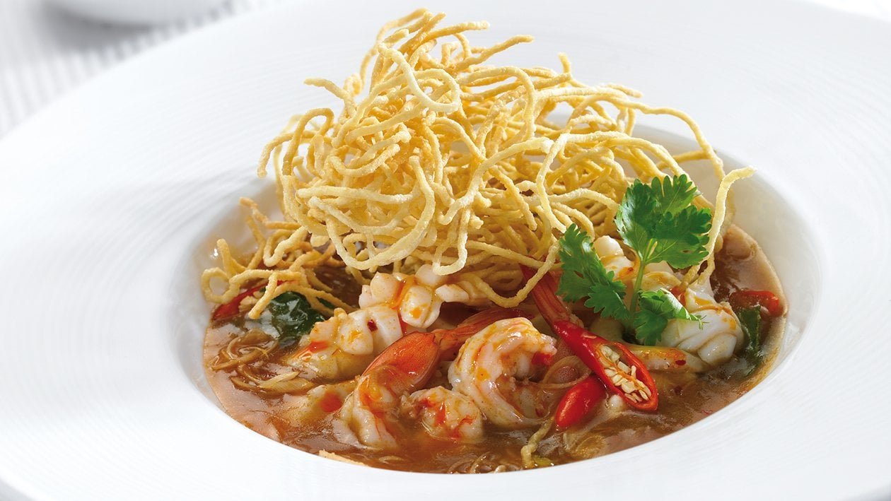 Seafood Fried Noodle with Sour Prawn Soup – - Recipe