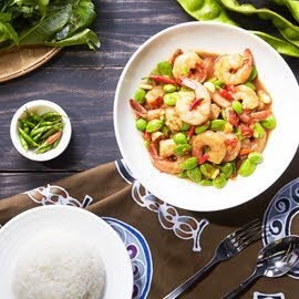 สะตอผัดกุ้ง สะตอผัดกุ้ง