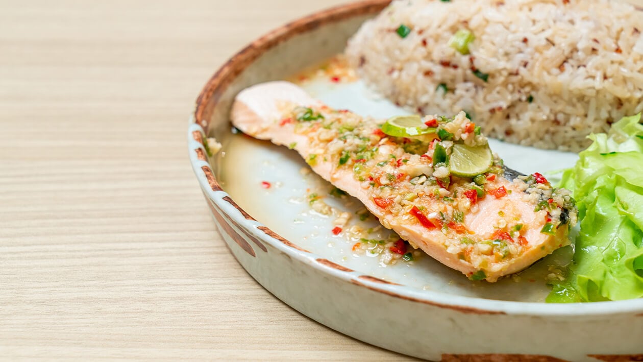 Lime Steamed Salmon – - Recipe