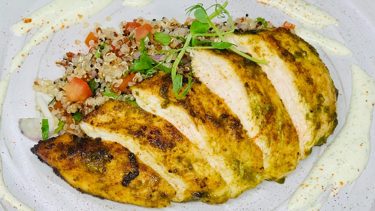 Chermoula Grilled Chicken with Quinoa Salad – - Recipe