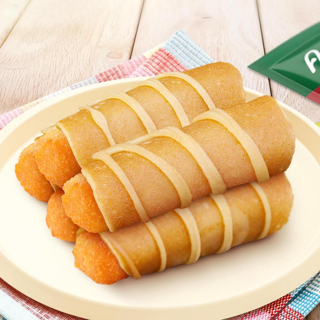 ขนมโตเกียวไส้ชีสทอดราดซอสพิซซ่ามายองเนส ขนมโตเกียวไส้ชีสทอดราดซอสพิซซ่ามายองเนส