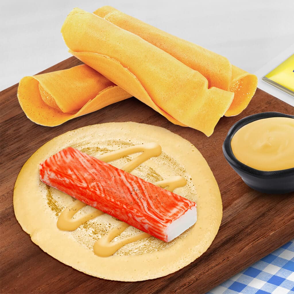 ขนมโตเกียวไส้ปูอัดซอสมายองเนสมันปู ขนมโตเกียวไส้ปูอัดซอสมายองเนสมันปู