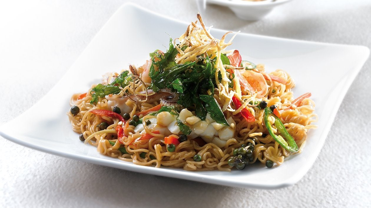 Spicy Stir-fried Instant Noodle with Seafood – - Recipe