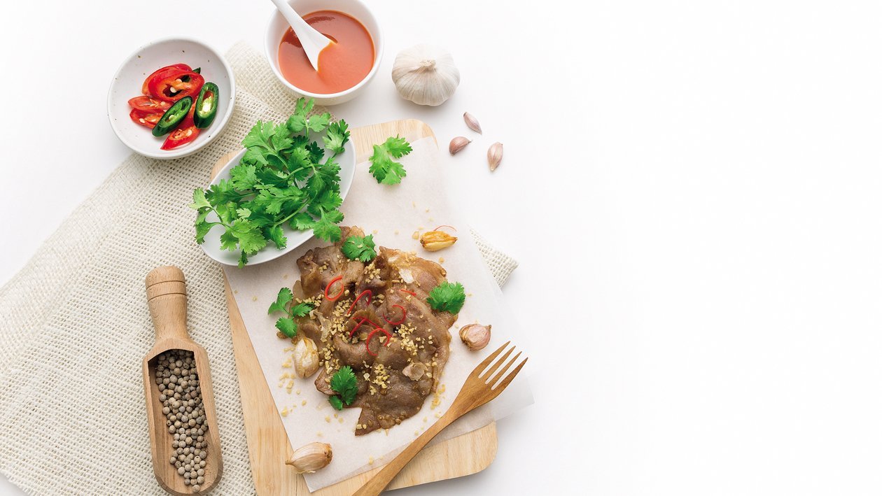 Stir-Fried Pork Tenderloin with Garlic and Pepper – - Recipe