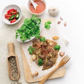 หมูกระเทียมพริกไทย หมูกระเทียมพริกไทย