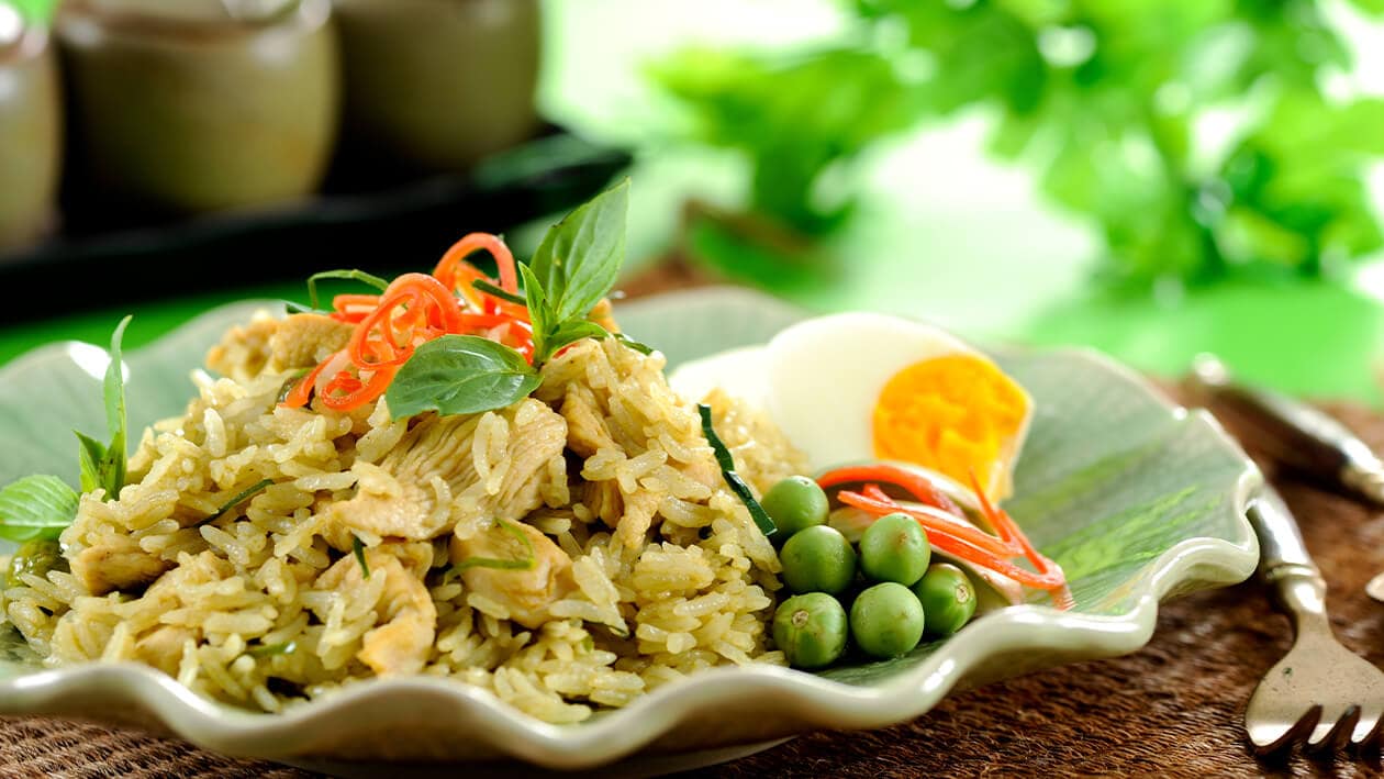 ข้าวผัดแกงเขียวหวานไก่ – สูตรอาหาร