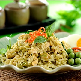 Green Curry Fried Rice with Chicken
