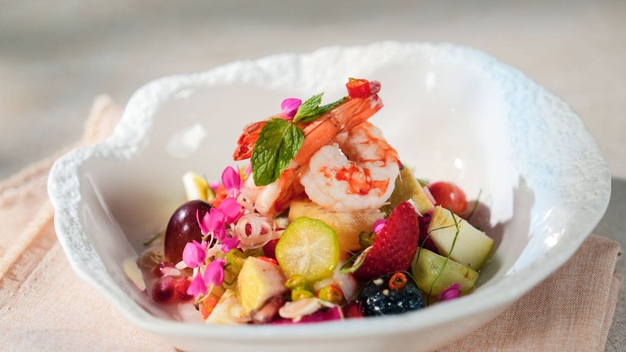 แสร้งว่ากุ้งผลไม้ – สูตรอาหาร