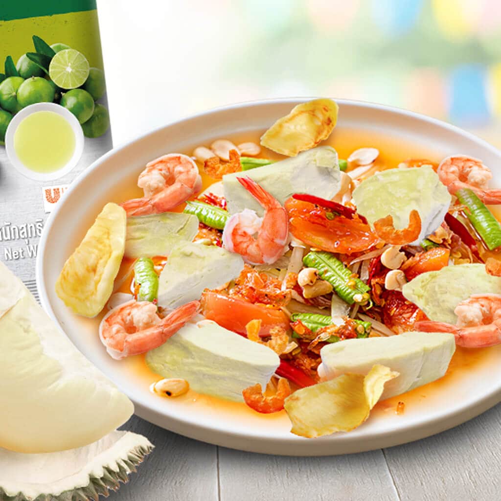 ตำทุเรียนกุ้งสด