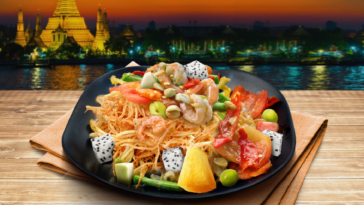 Fried Papaya Salad with Mixed Fruits – - Recipe