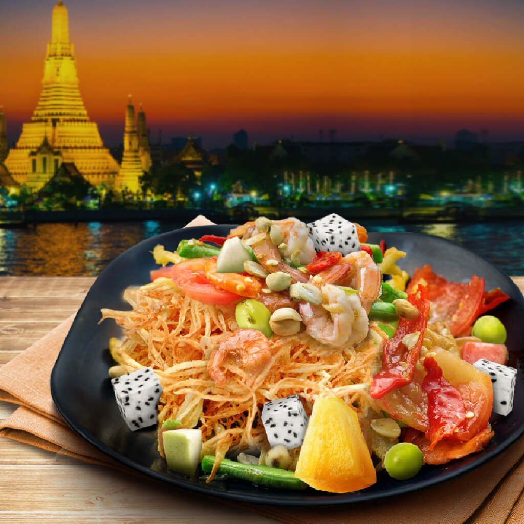 Fried Papaya Salad with Mixed Fruits Fried Papaya Salad with Mixed Fruits