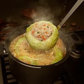 Pork-Stuffed Cabbage Soup