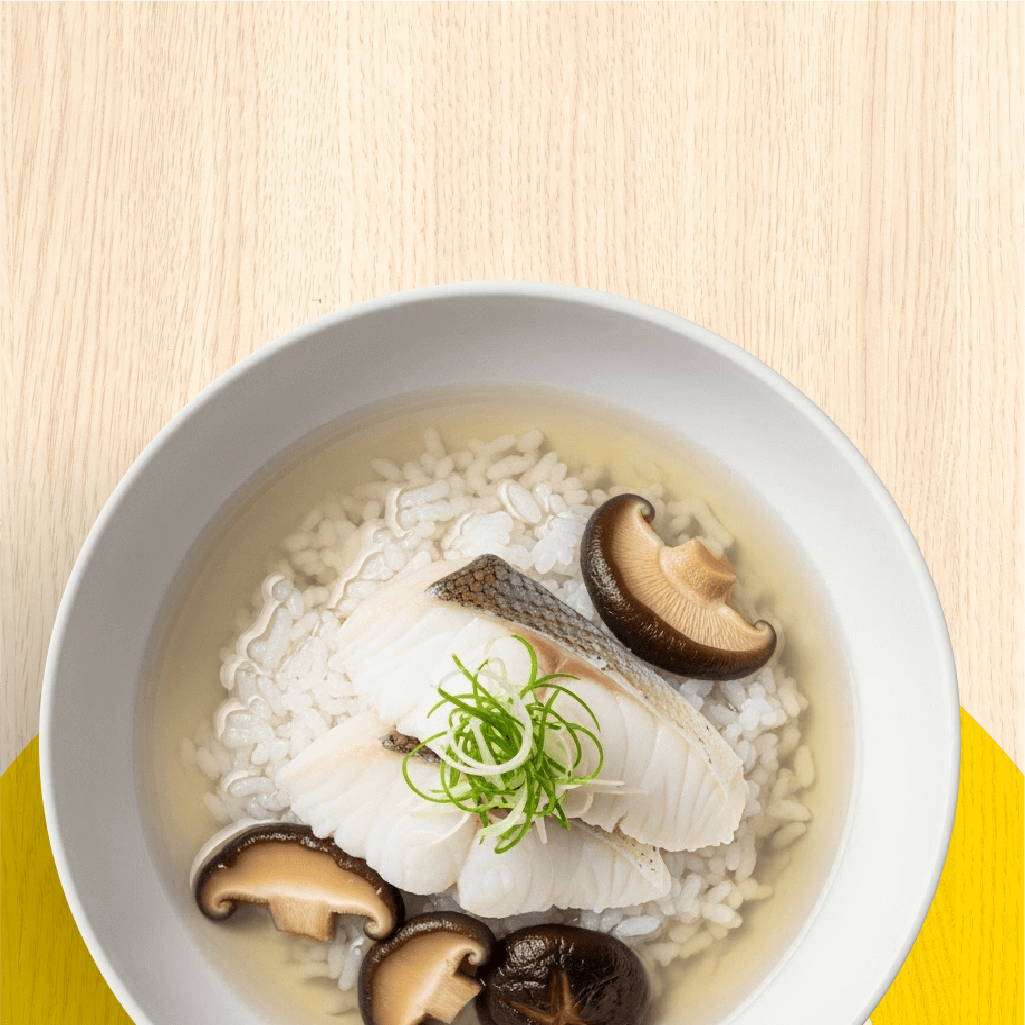 ข้าวต้มปลาหิมะเห็ดหอม ข้าวต้มปลาหิมะเห็ดหอม