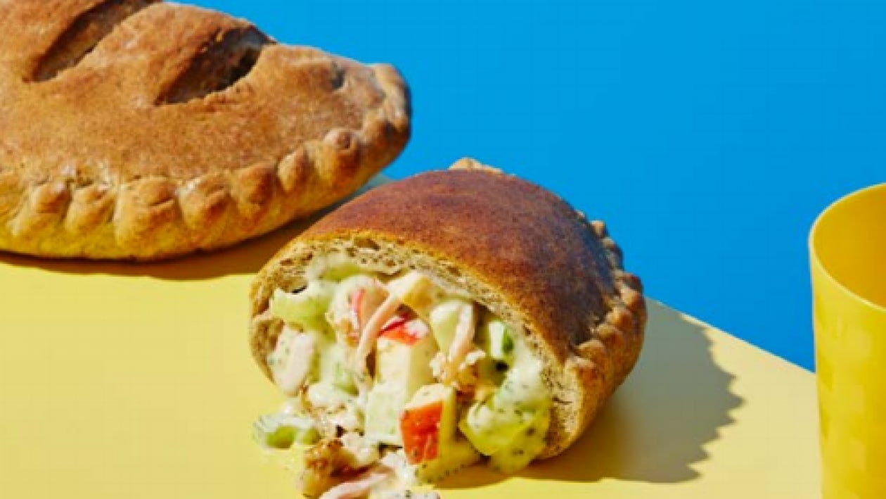 Turkey Waldorf Salad Calzone with Mint Mayonnaise – - Recipe