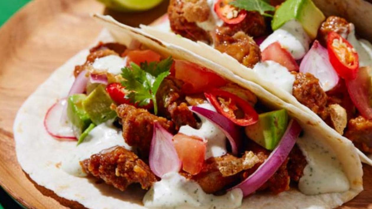 Spicy Chicken Giblets Taco with Cilantro Yogurt Mayo – - Recipe