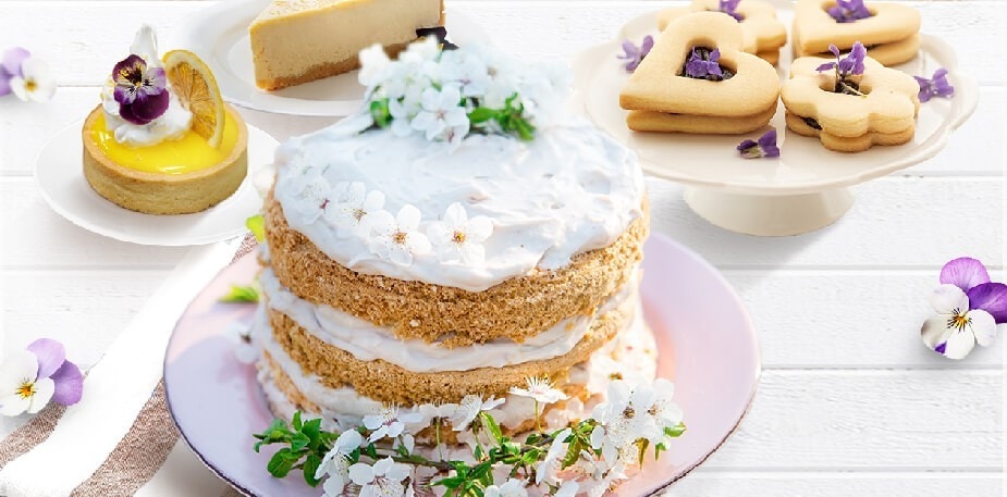 เพิ่มความพรีเมียมให้เบเกอรี่ด้วยดอกไม้กินได้