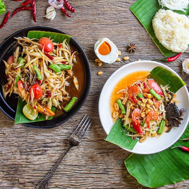 รวมสูตรส้มตำ แจกสารพัดสูตรสุดแซ่บ