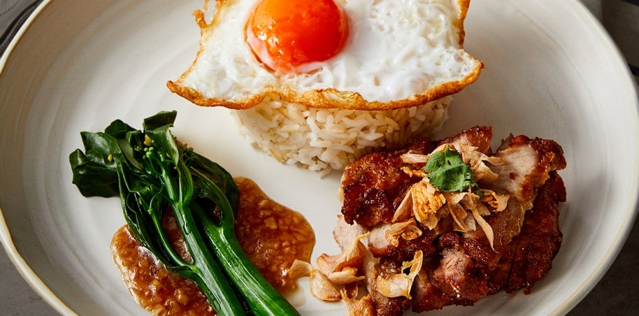 EP10: ข้าวสันคอหมูทอดกระเทียม กับไข่เป็ดดาว